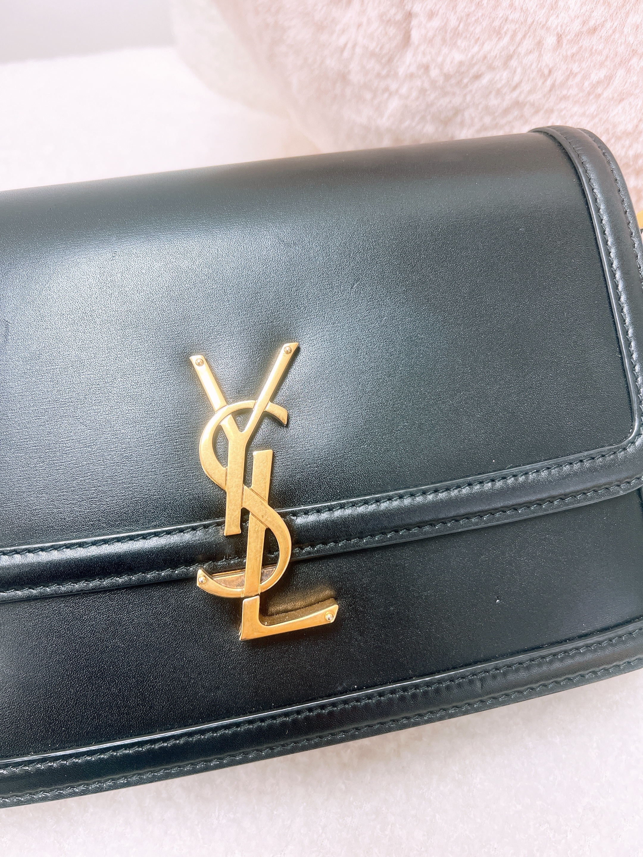 YSL solferino box medium black GHW