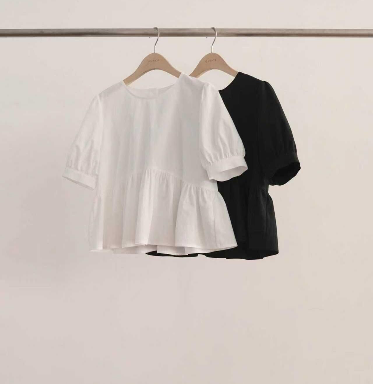 OU6002 裙擺泡泡上衣