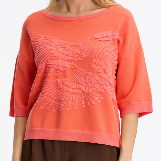 1LU0330-038 [LEO & UGO] Sweater Coral #AE102-CORAL (EU)