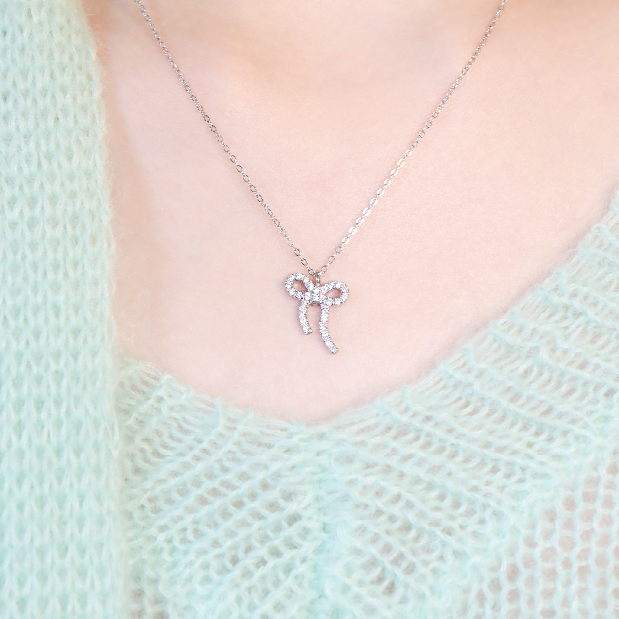 | 925純銀・白金 | 願望成真小結項鍊 | NE1619 |