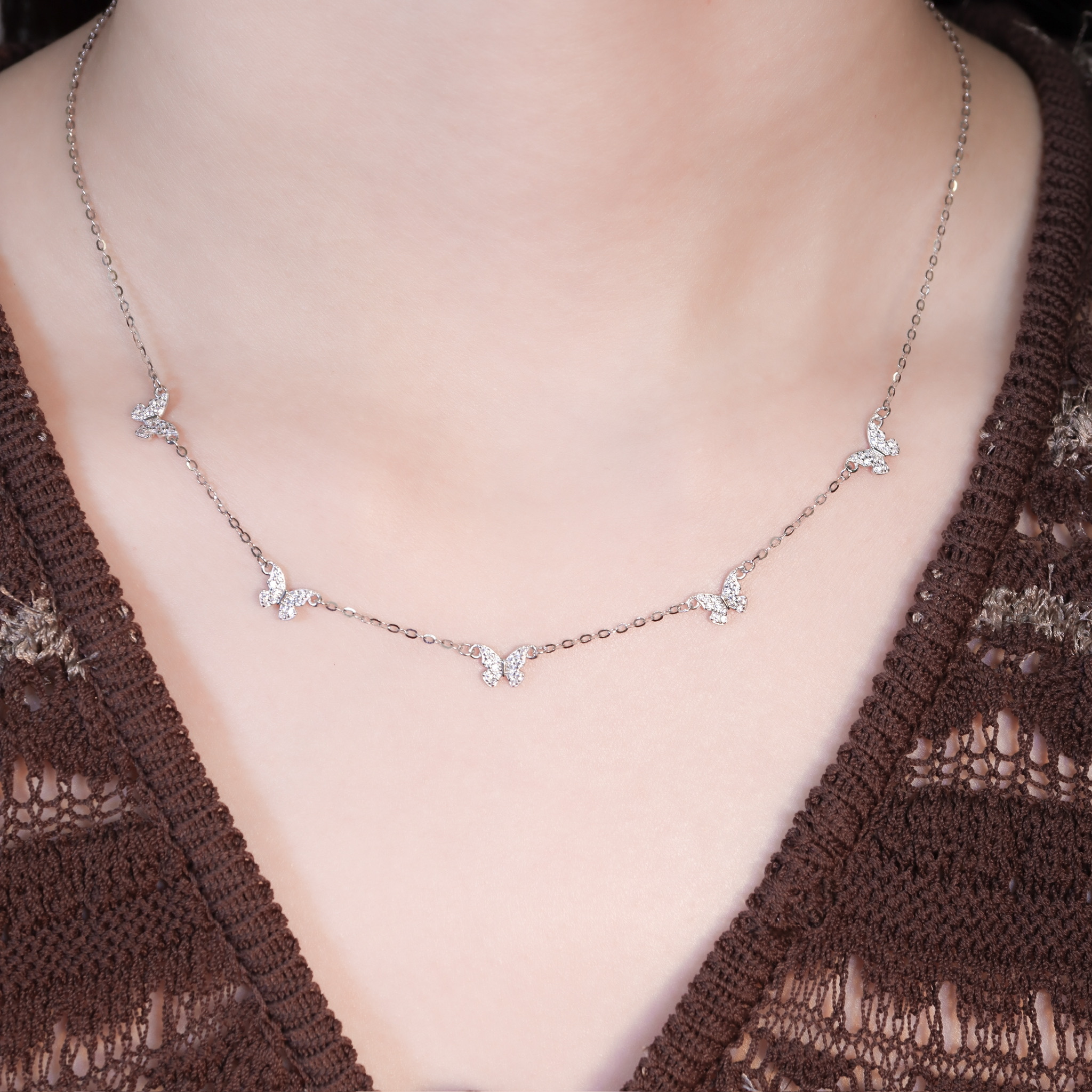 | 925純銀・白金 | 蝶紛之境項鍊 | NE1617 |