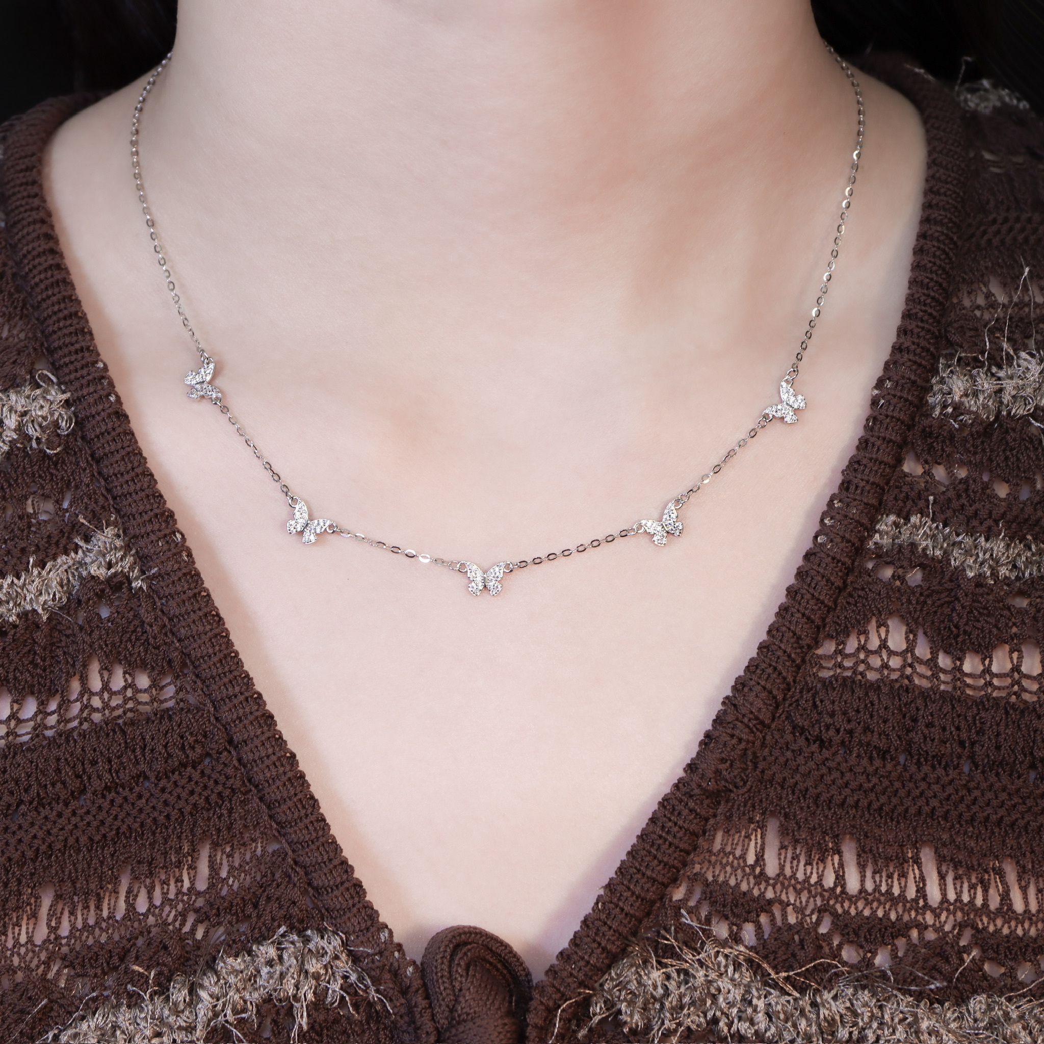 | 925純銀・白金 | 蝶紛之境項鍊 | NE1617 |