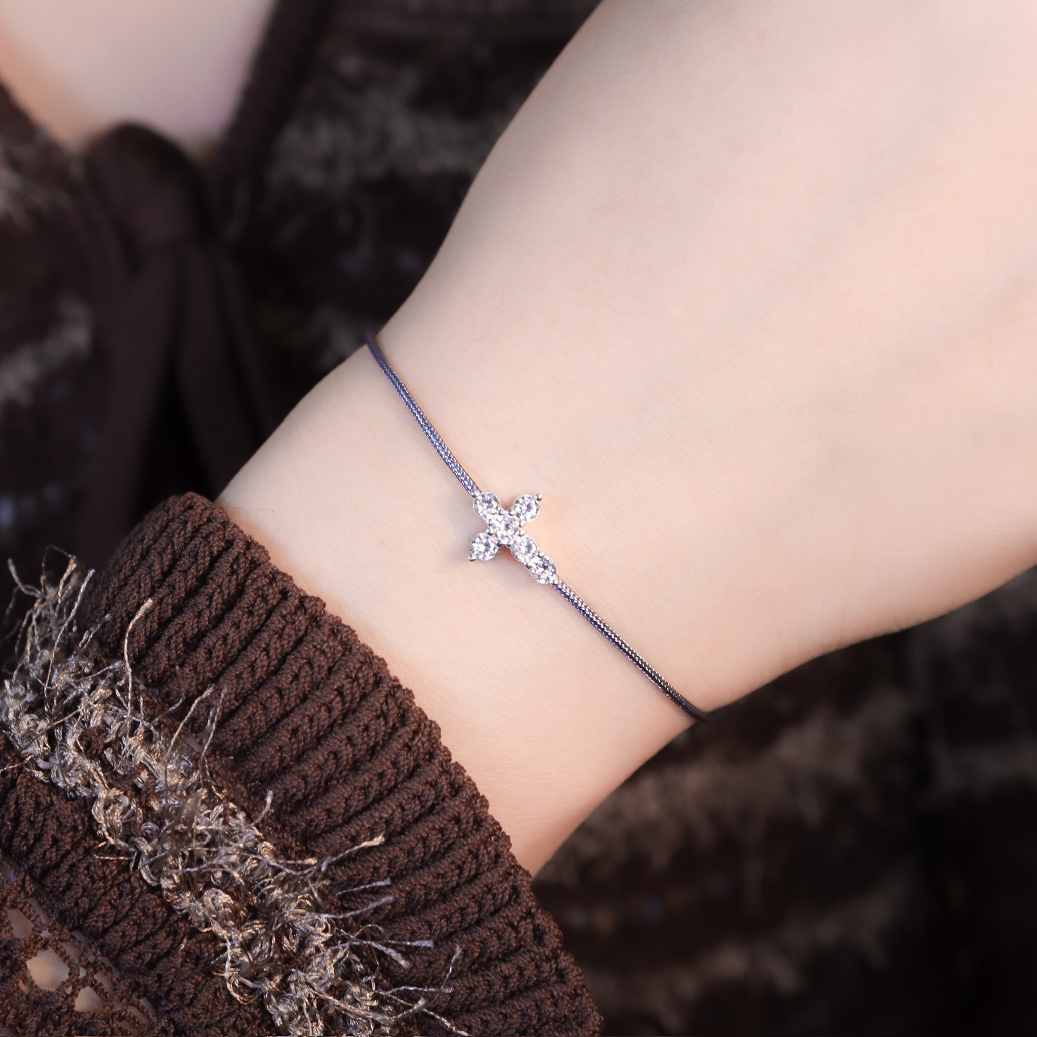 | 925純銀・白金 | 漫藍相信愛手繩 | BR1552 |