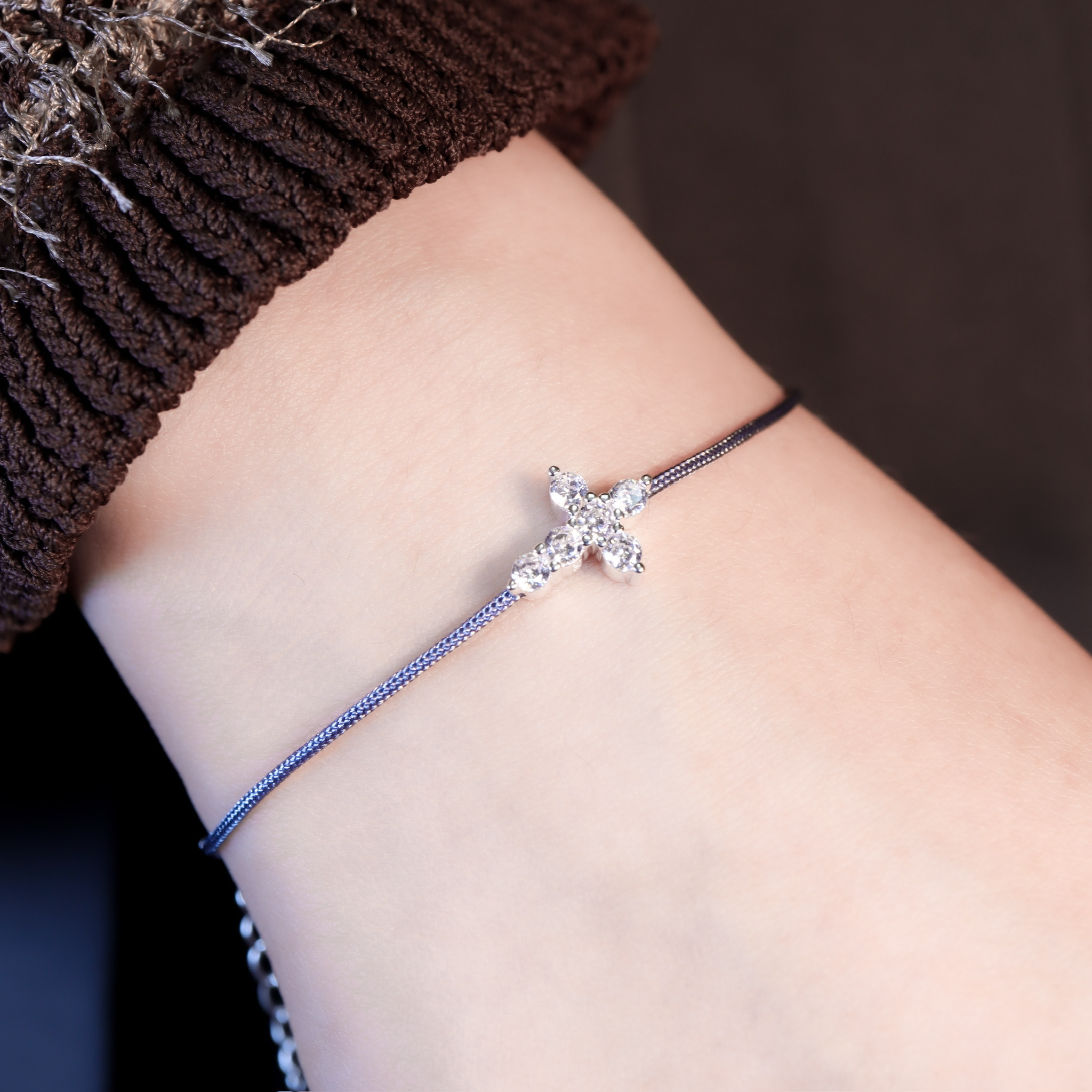 | 925純銀・白金 | 漫藍相信愛手繩 | BR1552 |