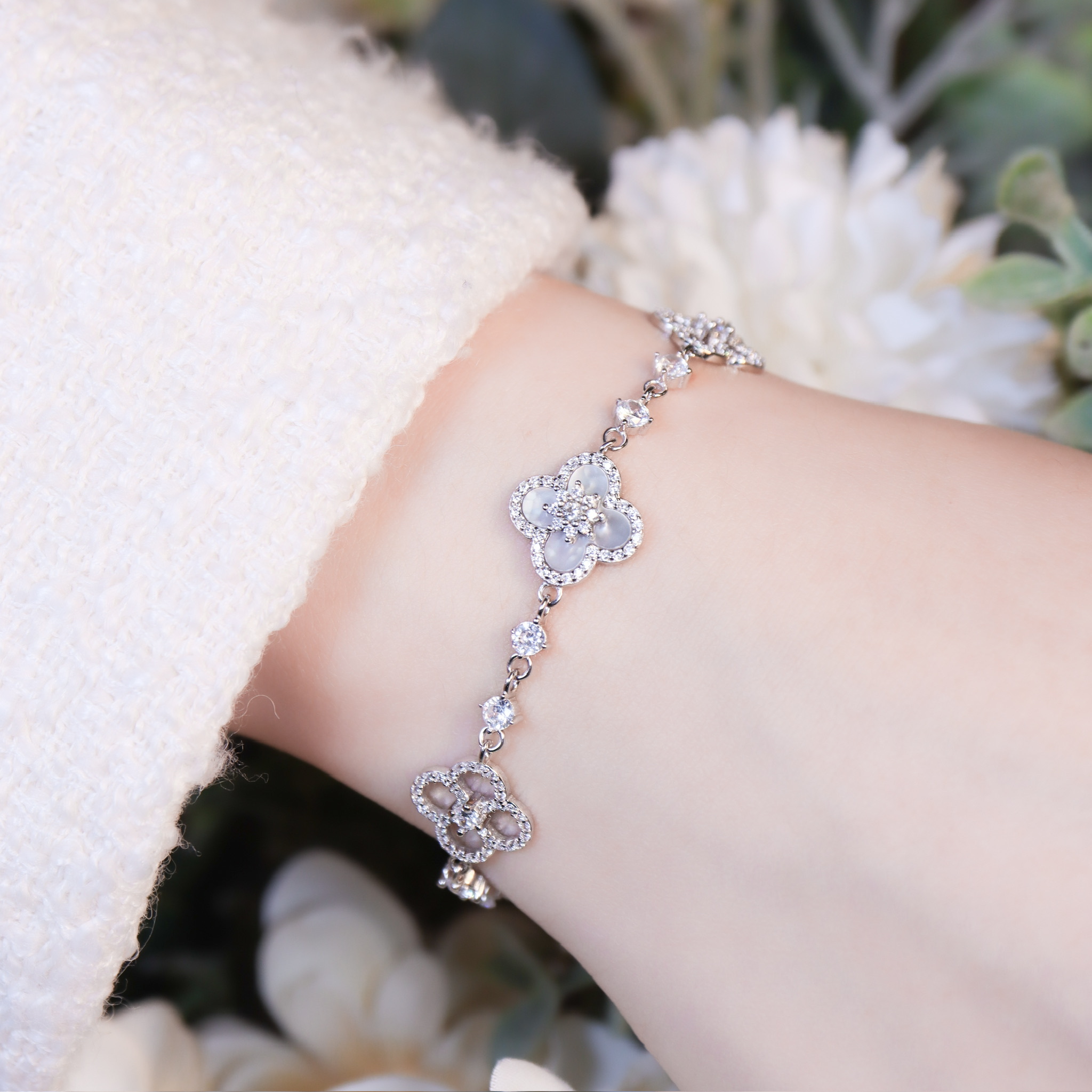 | 925純銀・白金 | 時刻幸福手鏈2.0(白色/綠色) | BR1549 |