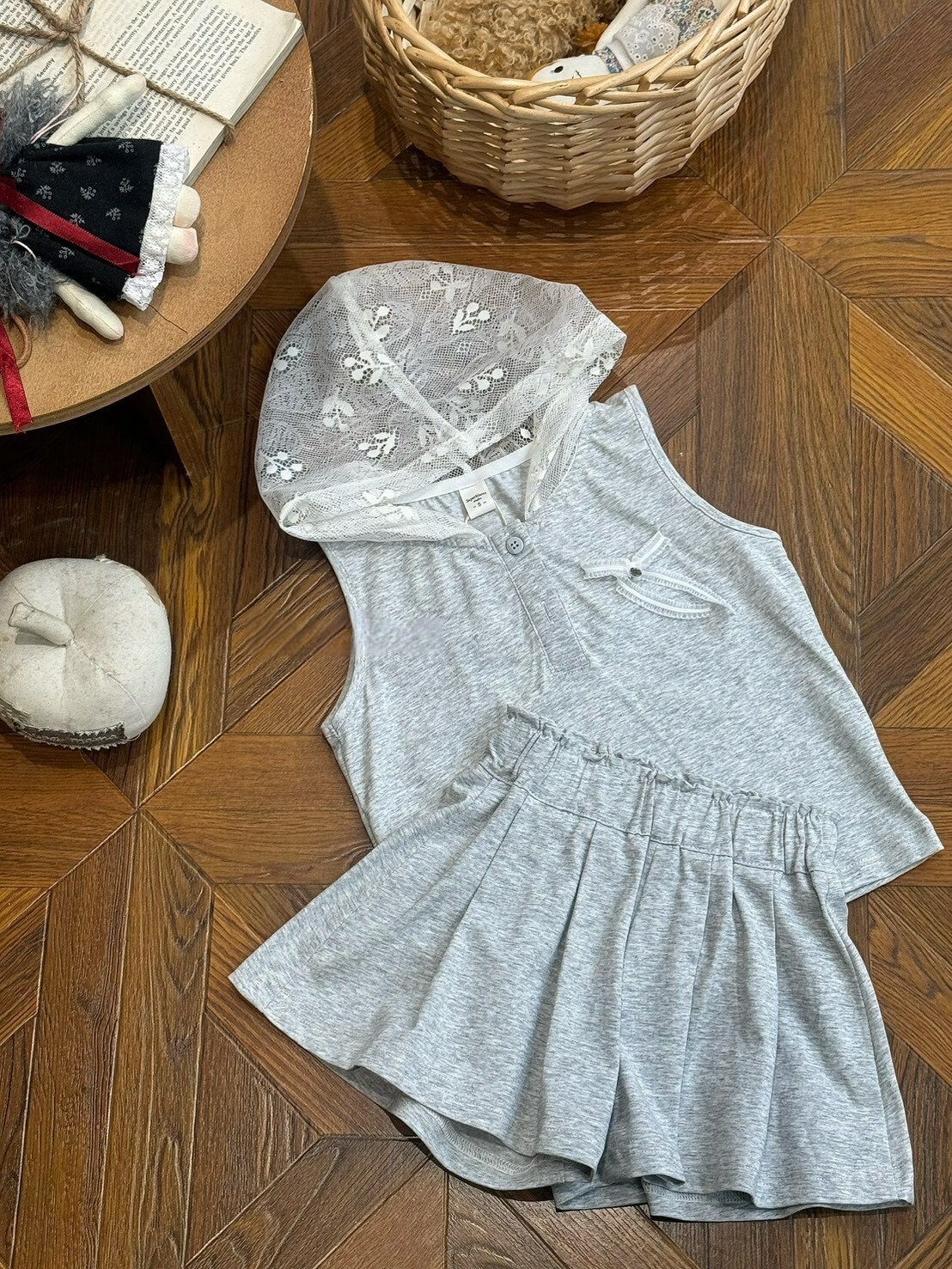 奶油灰甜甜套裝