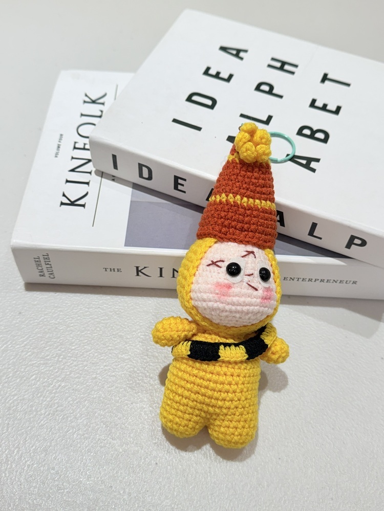 『黃』長帽星星人吊飾『約16cm』