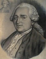 Portrait of Baptiste Louis Romé de Lisle, an early pioneer in crystallography, depicted in classical 18th-century attire.