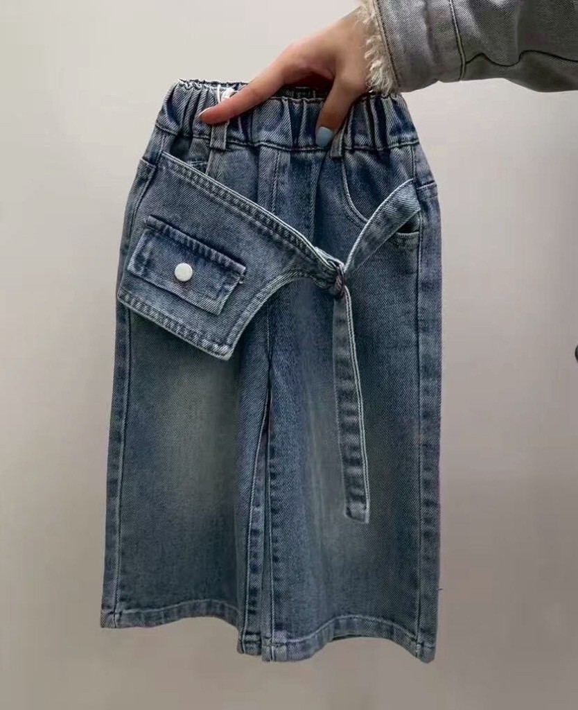 韓系不對稱牛仔褲