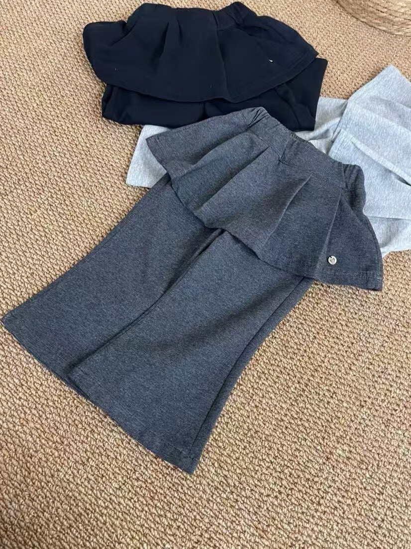 小千金荷葉裙褲