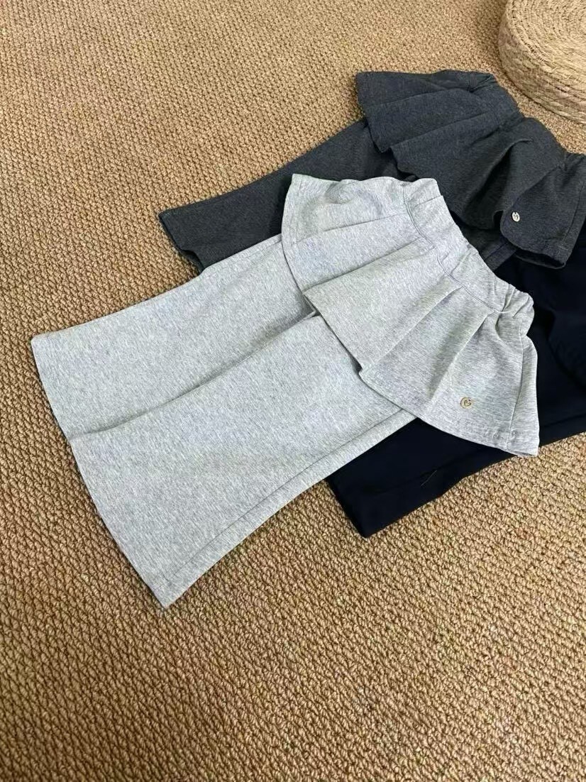 小千金荷葉裙褲