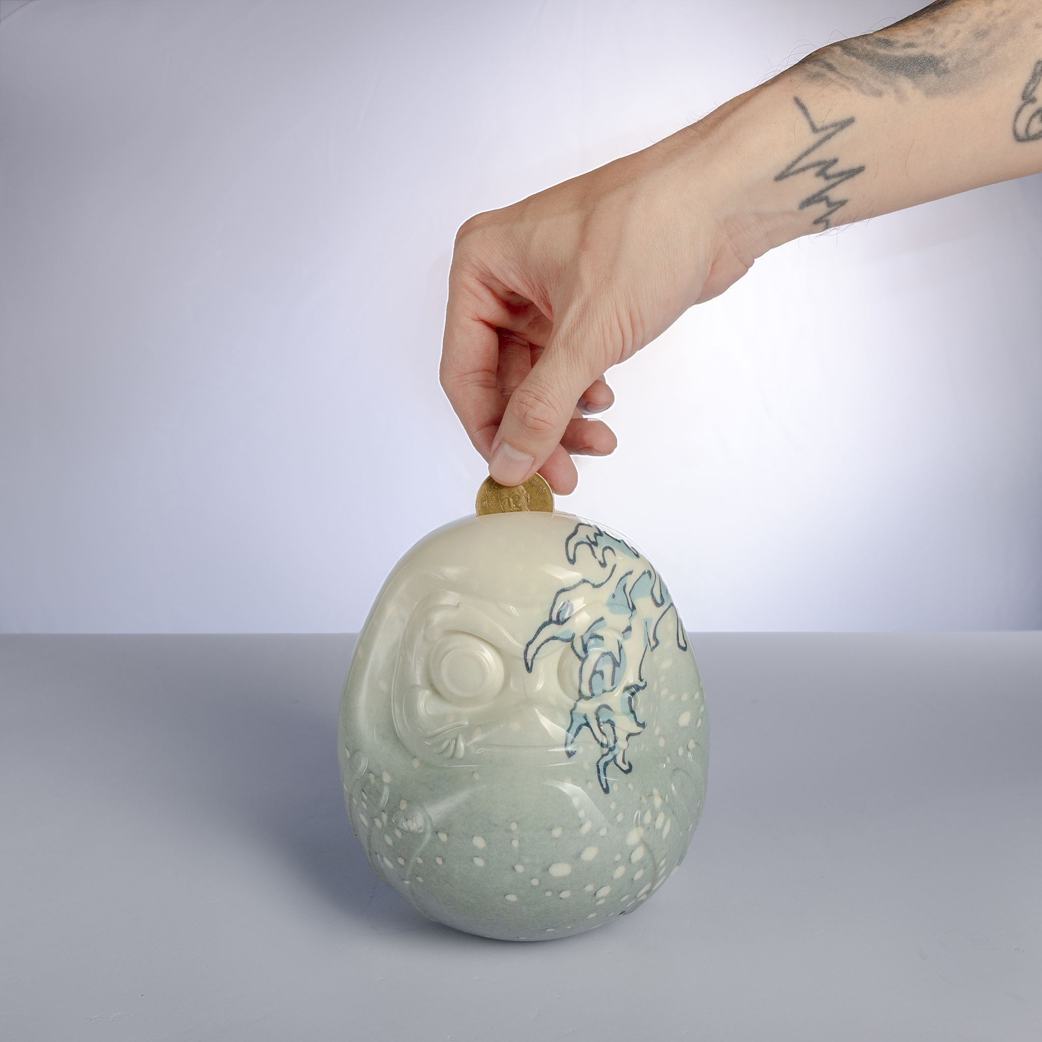 XCTRL 元気DAMO存錢筒達摩-神奈川沖浪裏