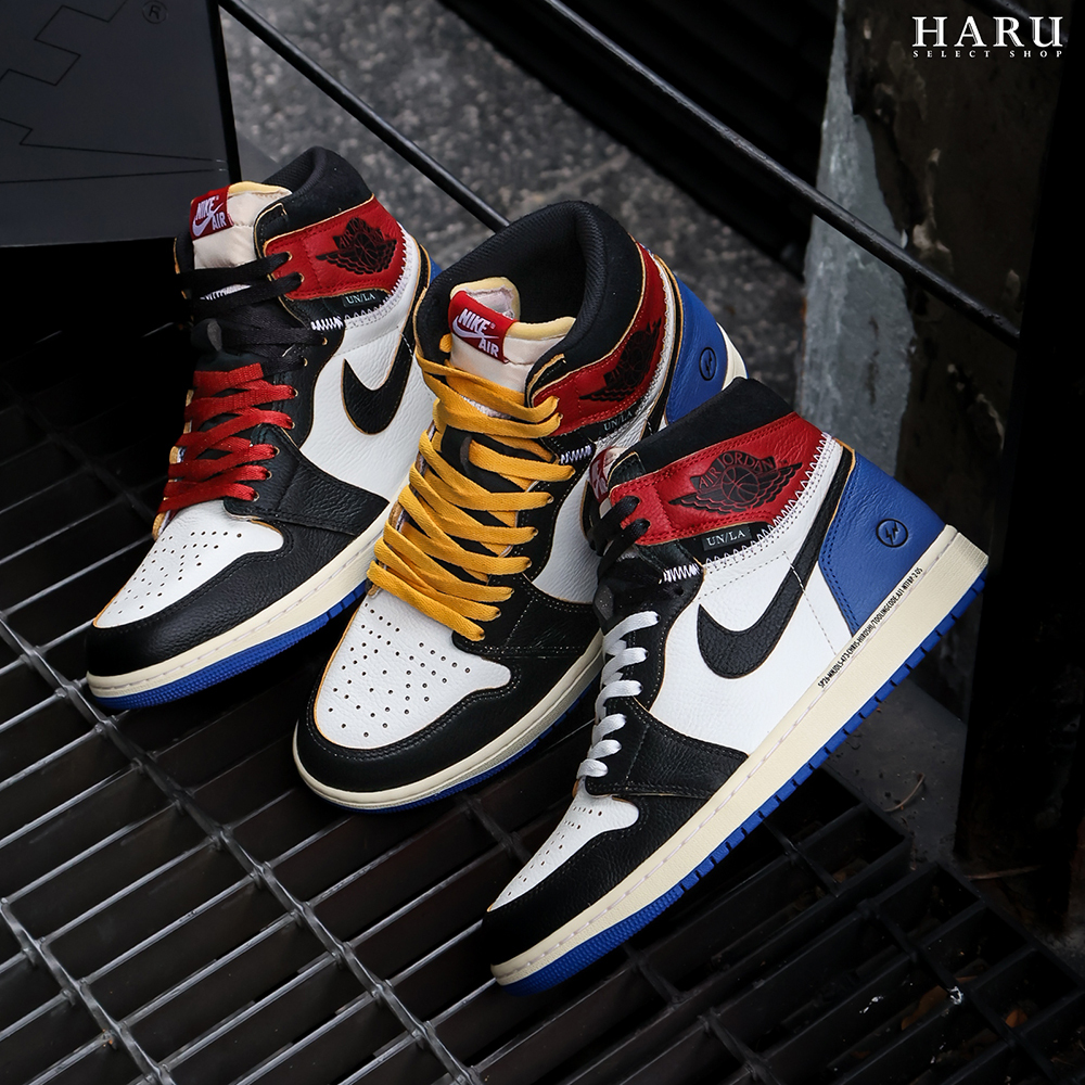 三方聯名 Fragment x Union x Air Jordan 1 AJ1 High OG Varsity Red/Sport Royal 藍黑紅 閃電 藤原浩 IO7847-002