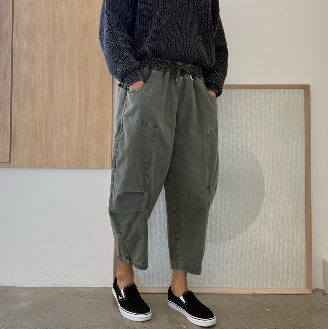 淨色鬆身褲 PEACOCK-180P