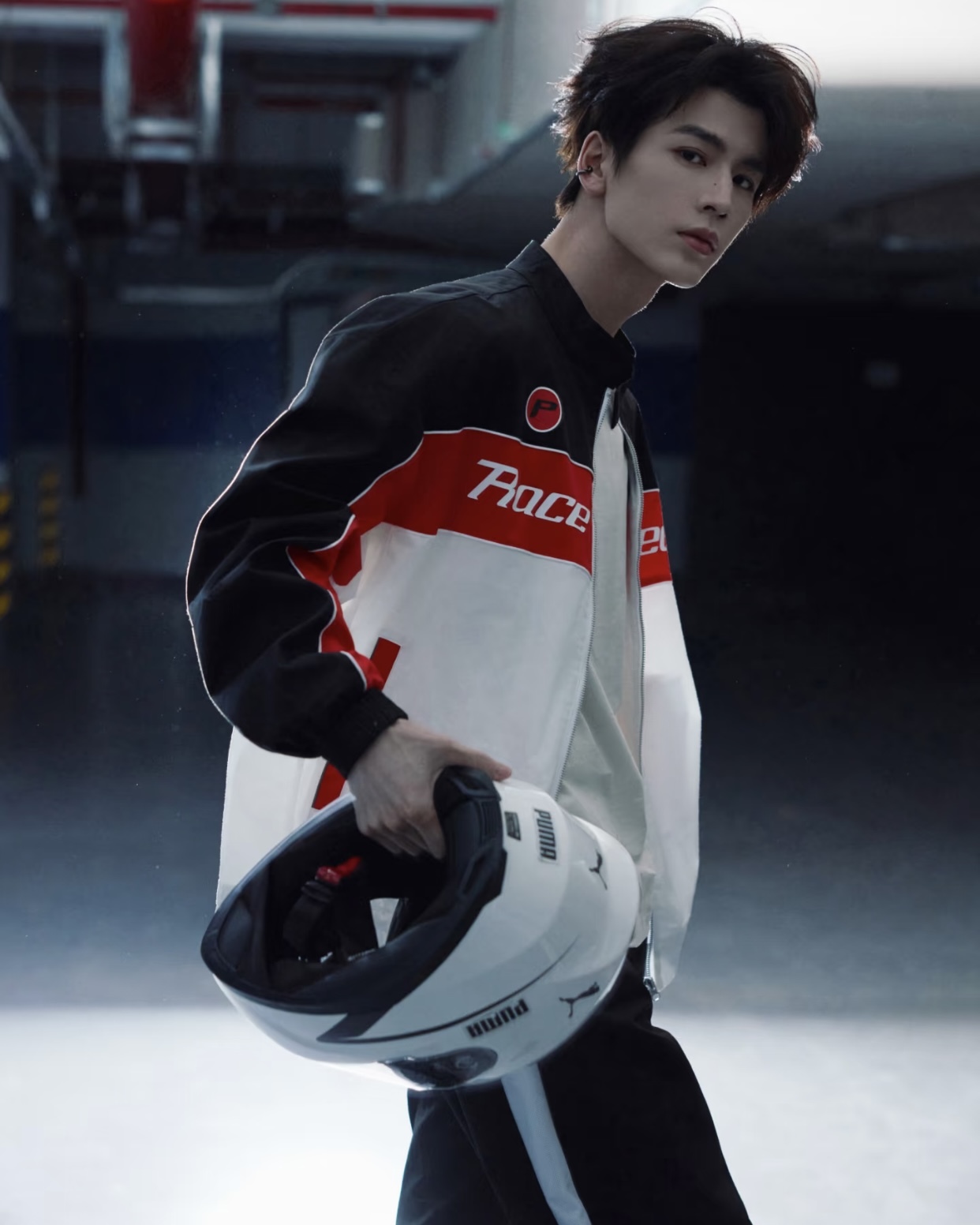 <張凌赫同款>Puma Moto 賽車風 立領 夾克 黑紅