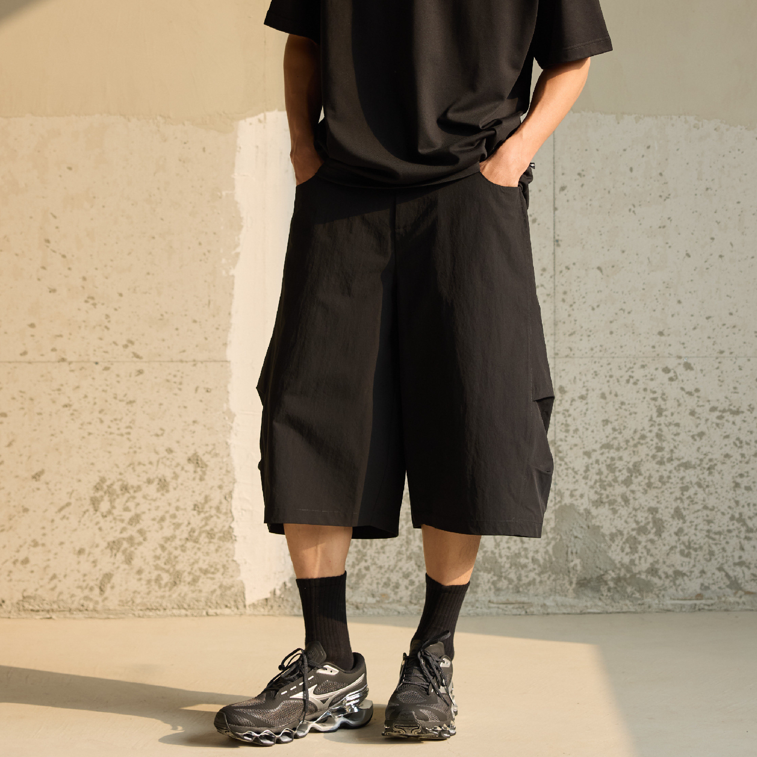 BOHRHOO Pleated Wide Cropped Pants 抗皺雙褶 闊腿七分褲 [BH1118]