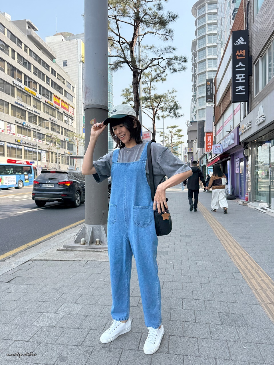 正韓輕鬆感休閒牛仔吊帶褲