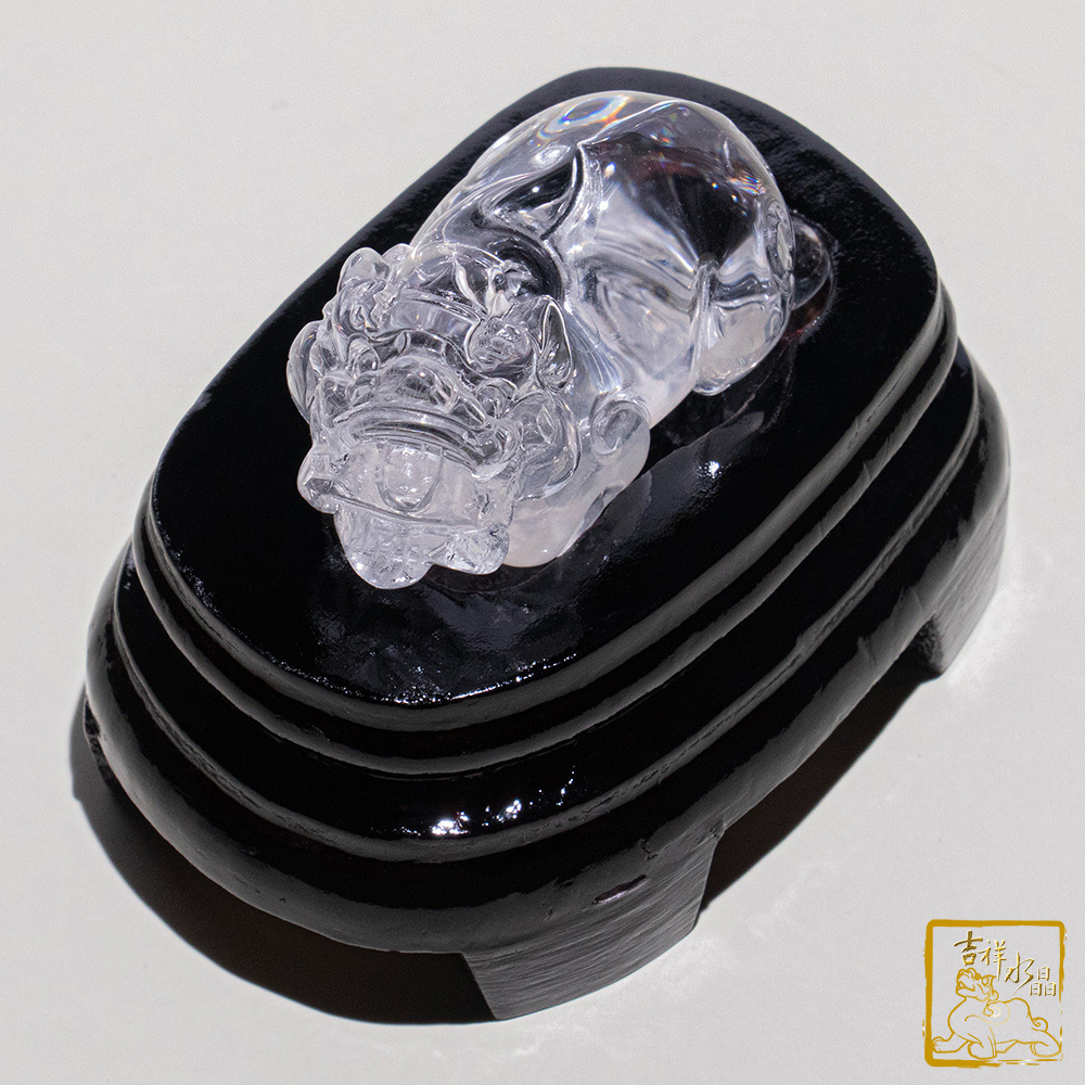 白水晶貔貅 82g 咬錢神獸