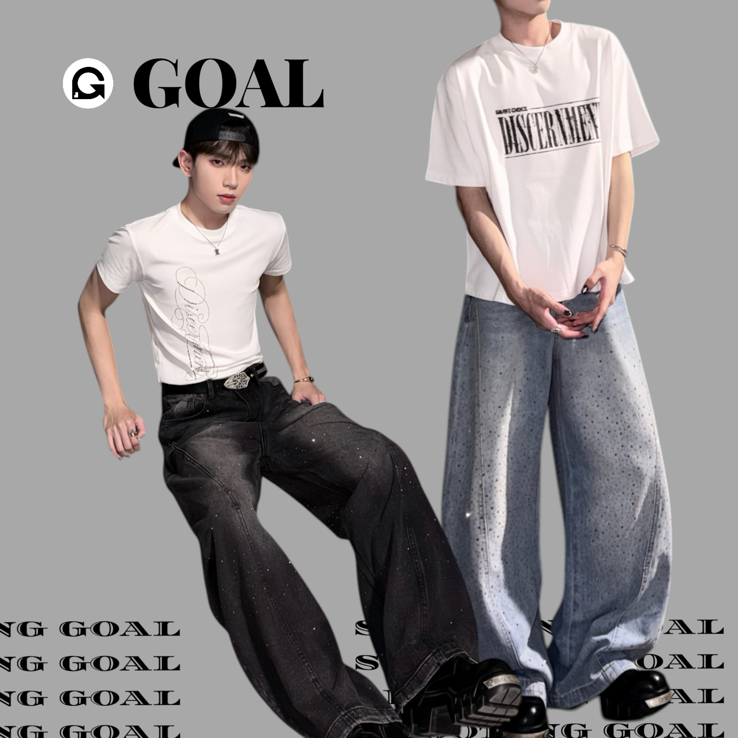 (GOAL) 爆閃 滿天星鑽 彎刀褲 S2505