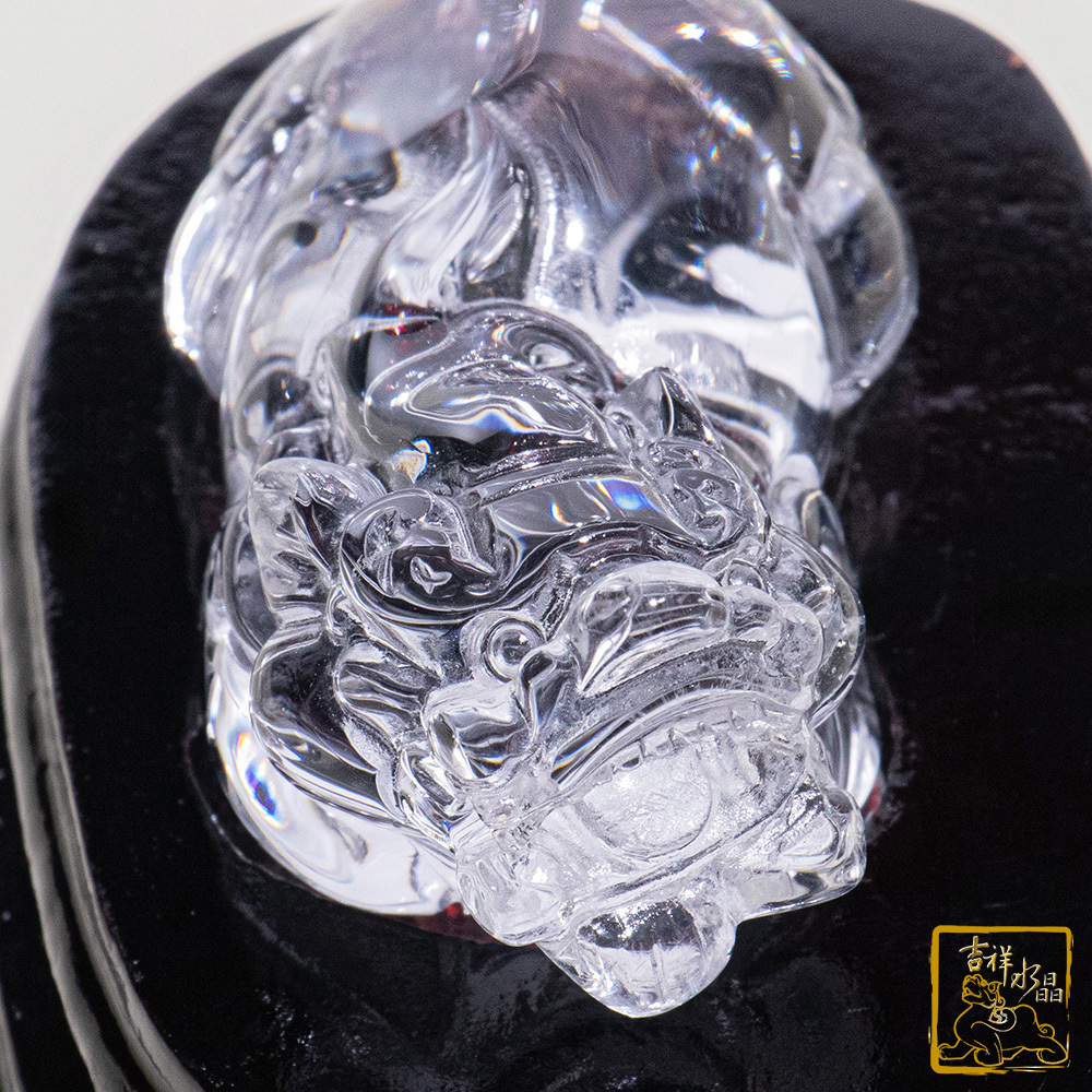 白水晶貔貅 90g 咬錢神獸