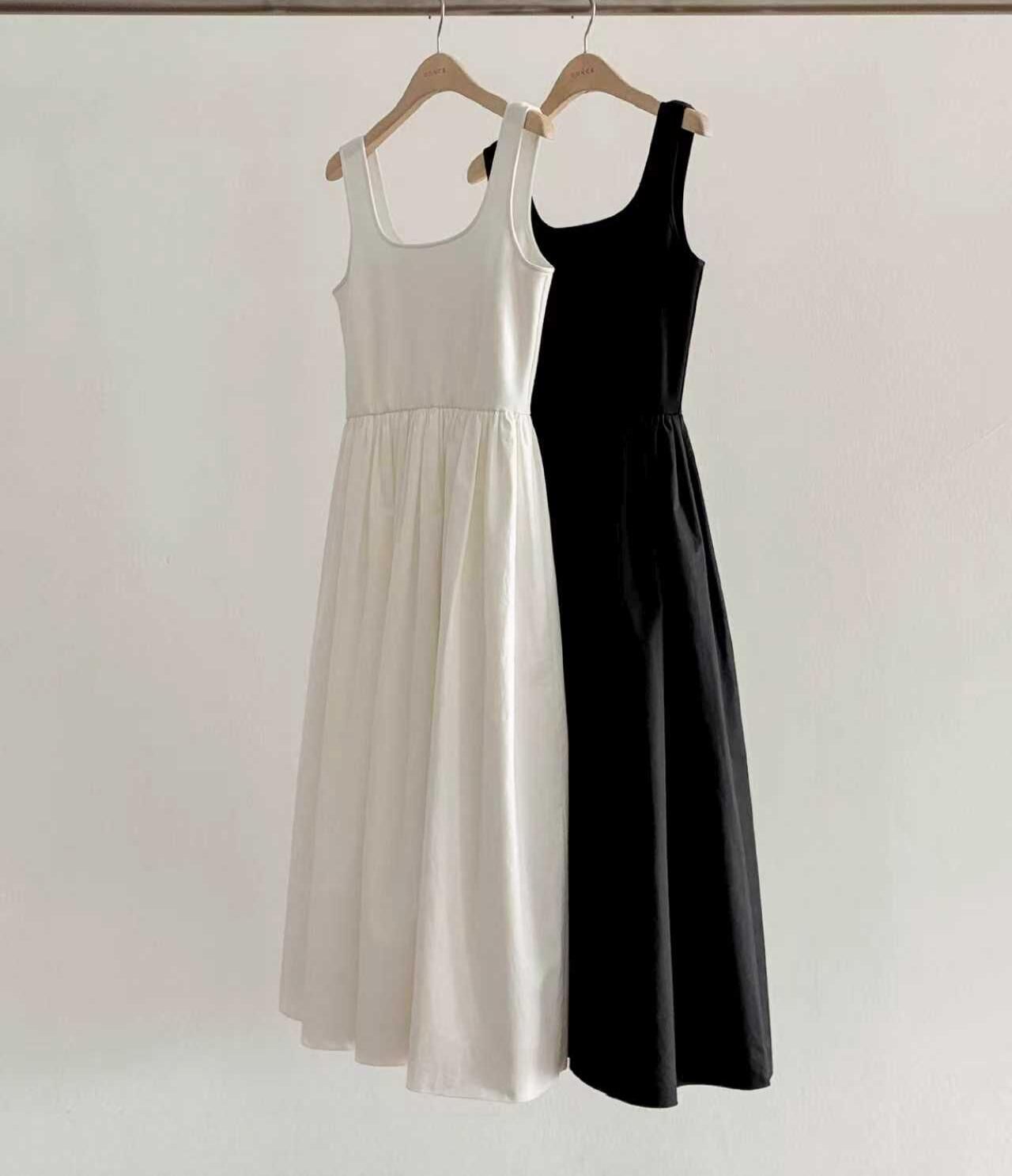 OU6041 背心連身傘裙