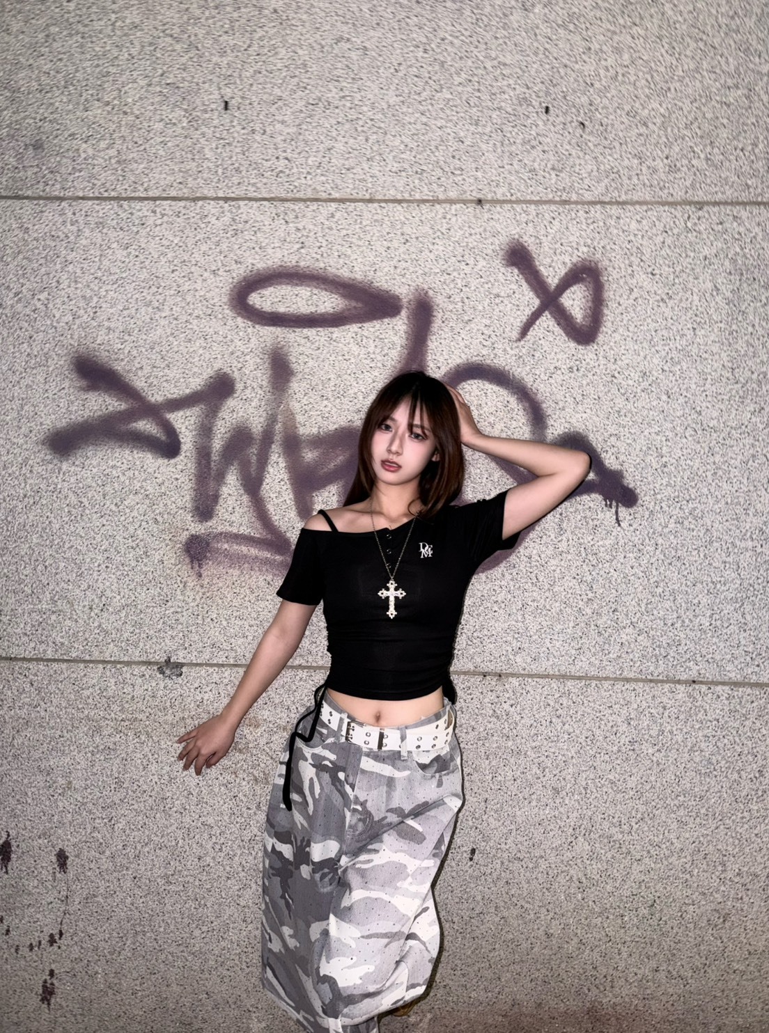 (GOAL) DCM 鈕扣 斜肩 平口雙邊抽繩 合身短版