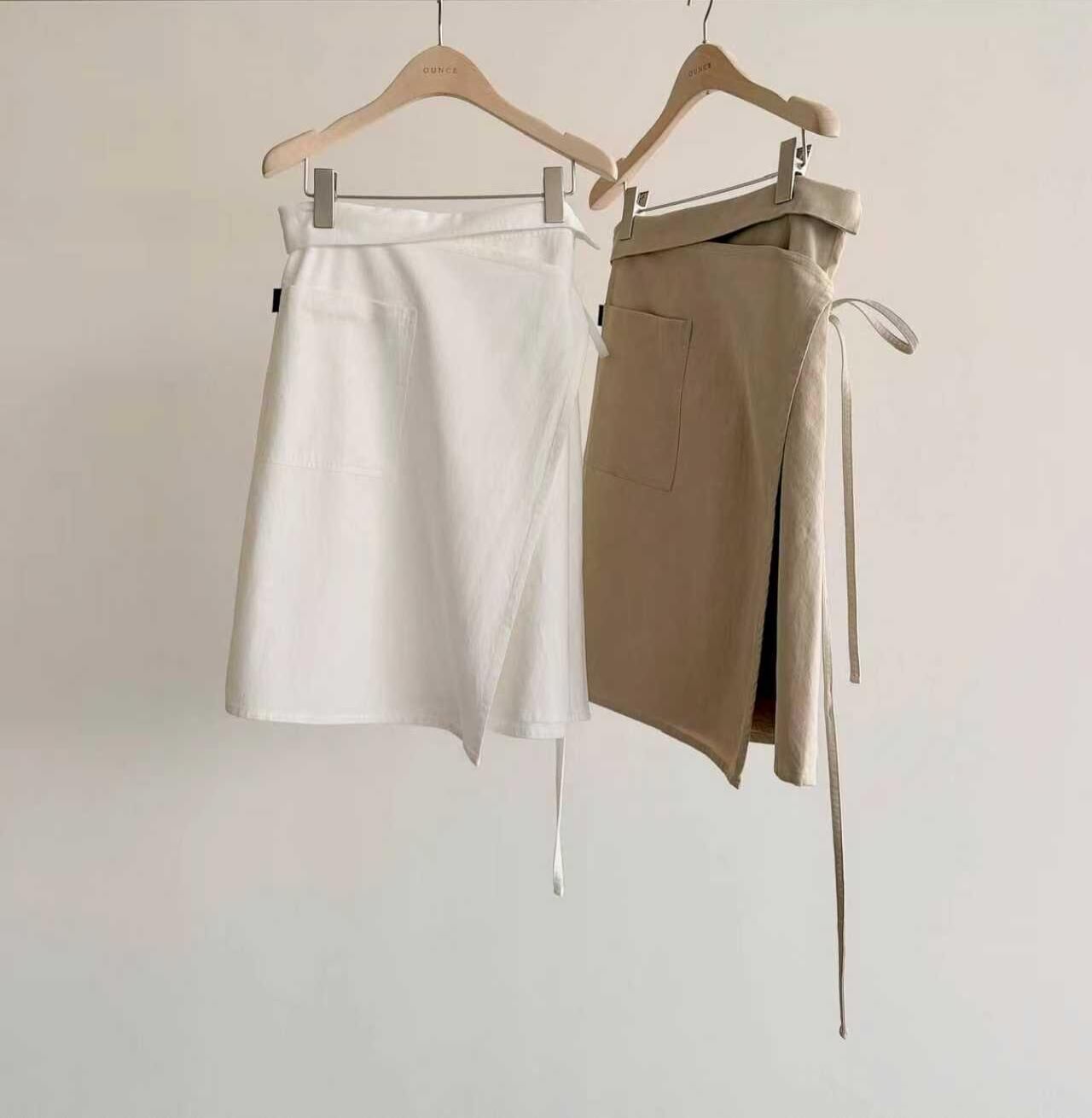 OU6046 一片式綁繩裙