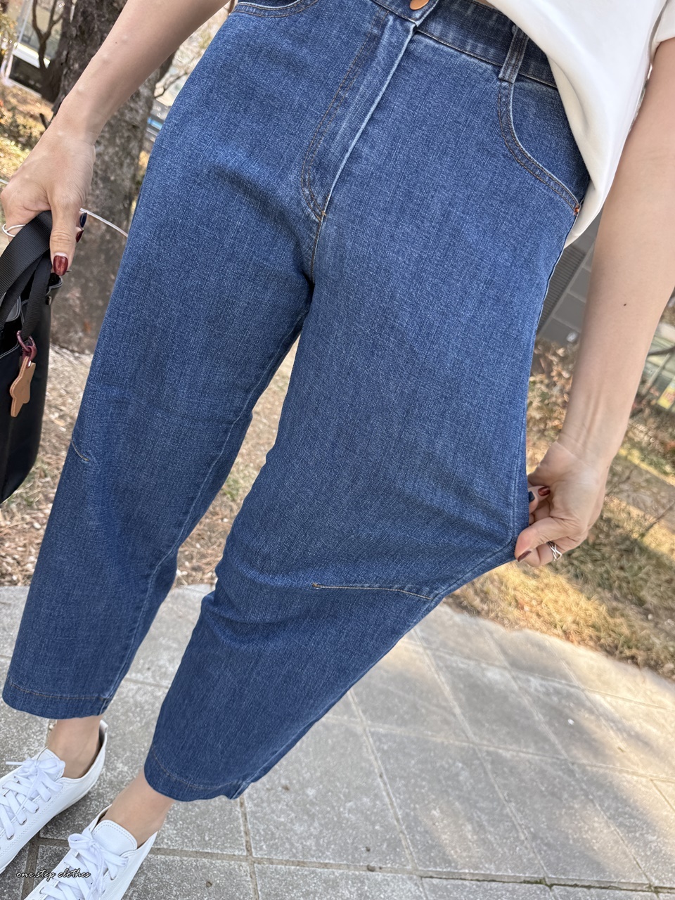 正韓瑪莉車線薄款鬆緊小男友褲