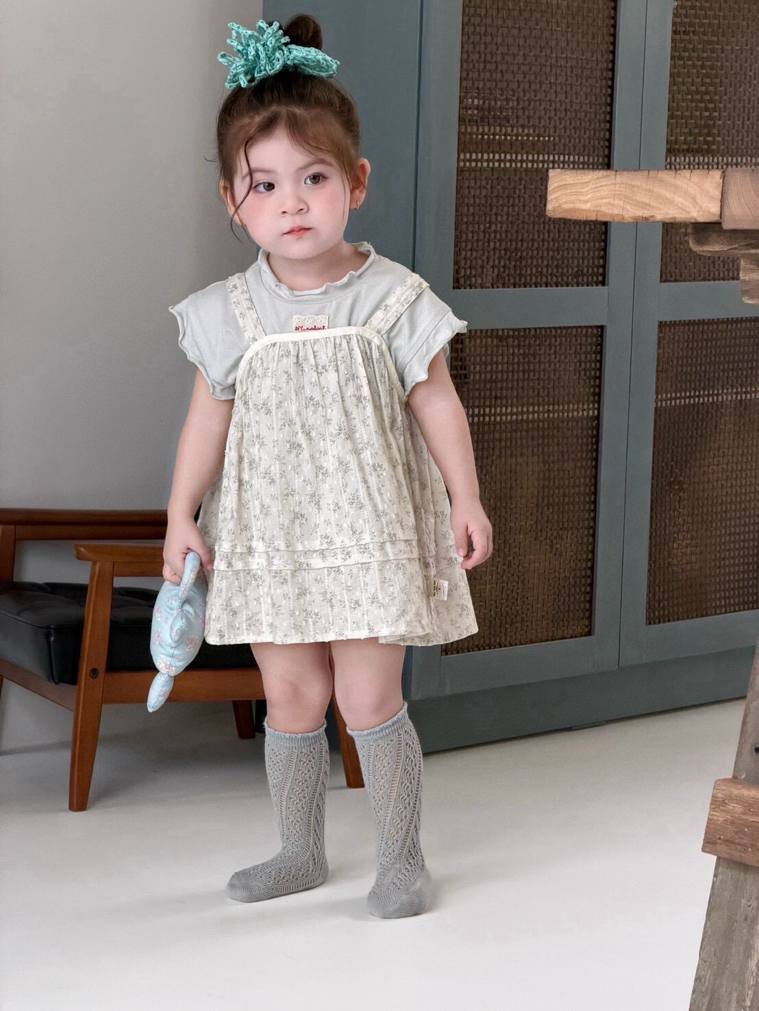 法式碎花層次洋裝