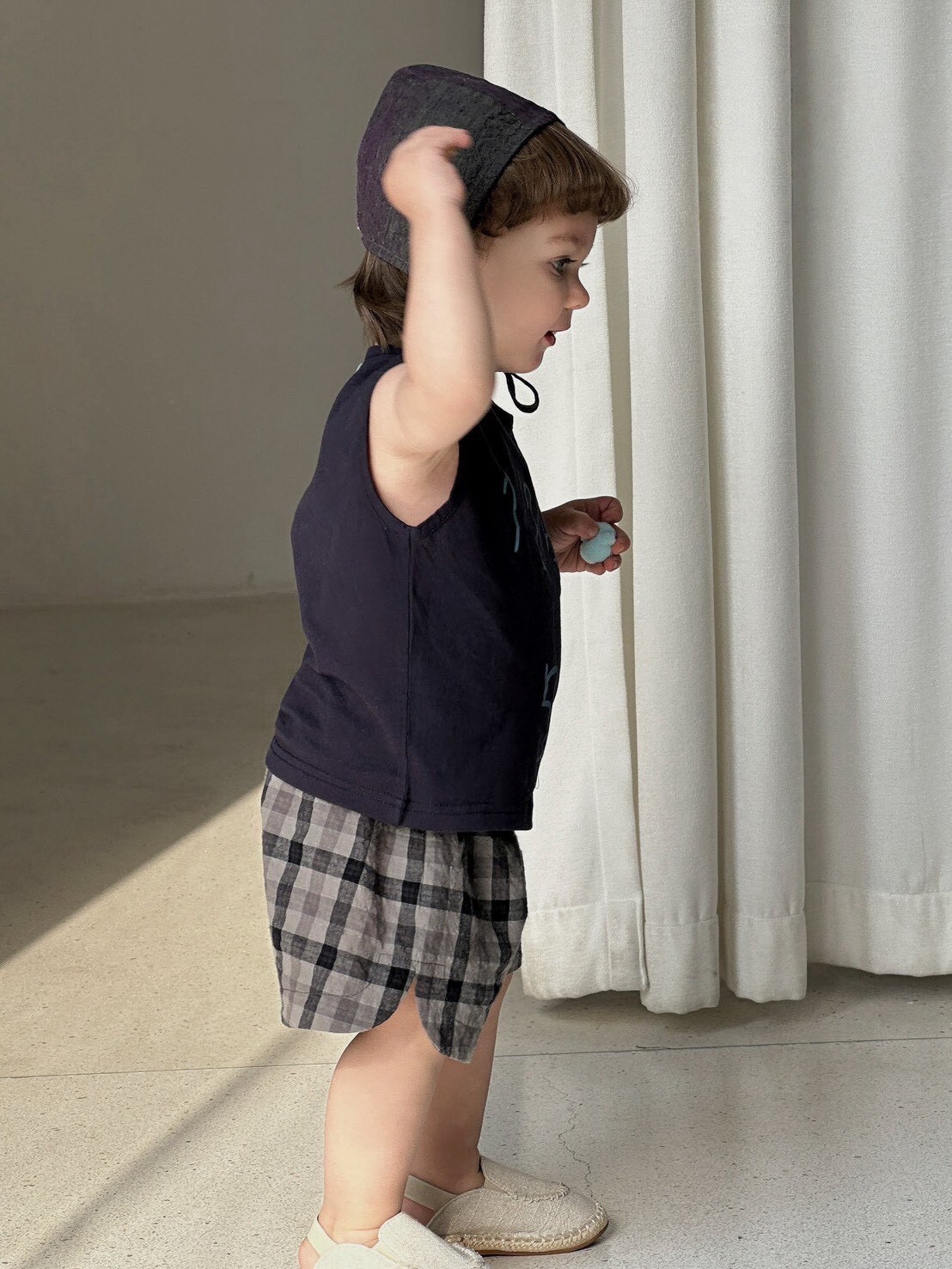 小男友感格紋短褲