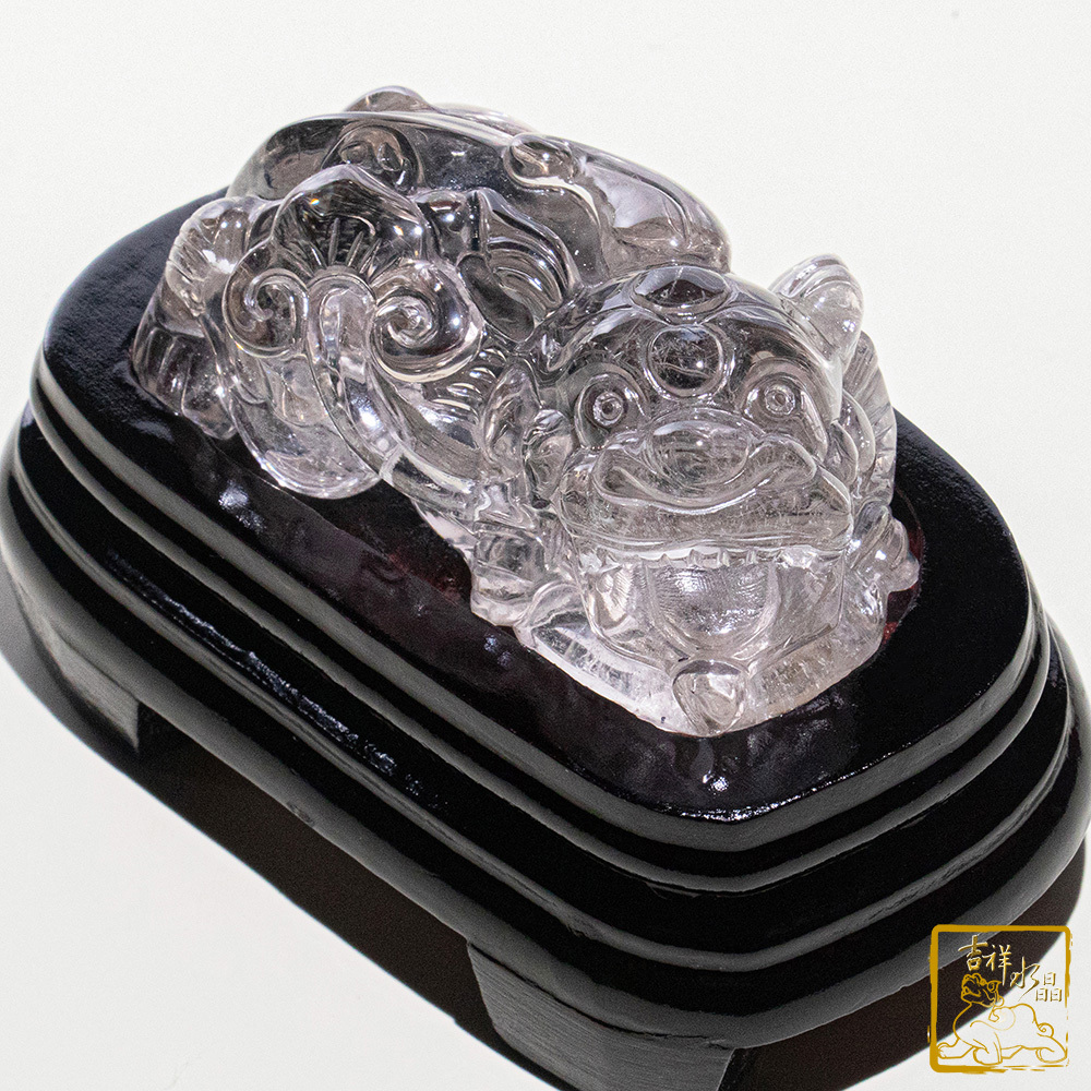 白水晶貔貅 217g 聚財納福