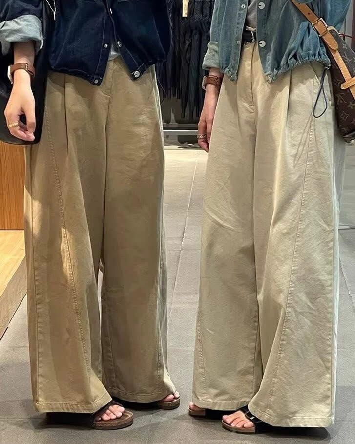 【鬆弛感穿搭必備的前壓褶寬褲】（預購）