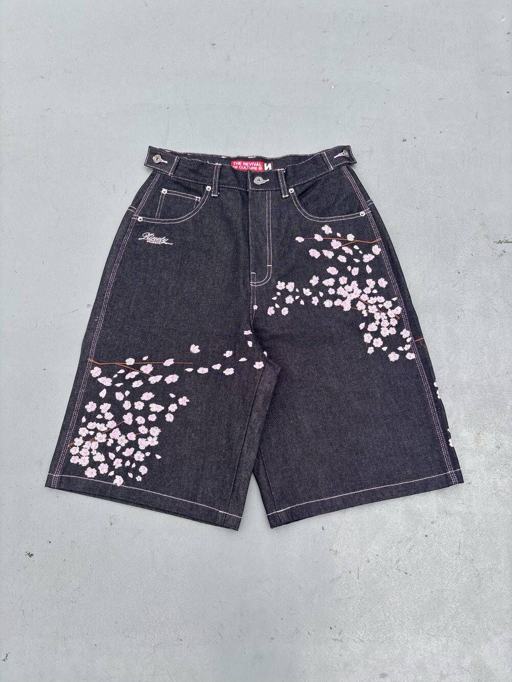 【9090】0328發售 Sakura Embroidered Slub Buggy Jorts