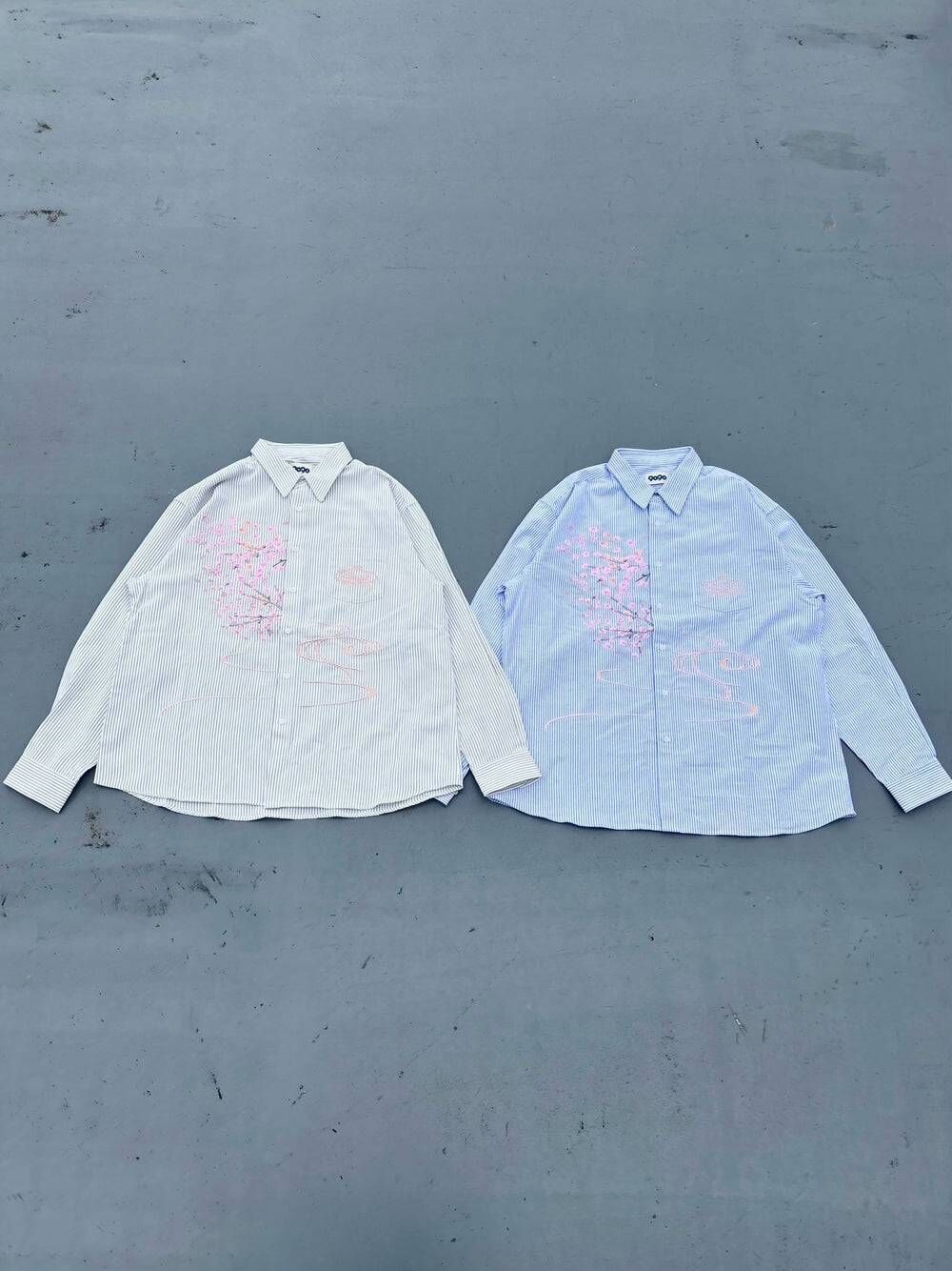 【9090】0328發售 Sakura Embroidered Striped Shirt