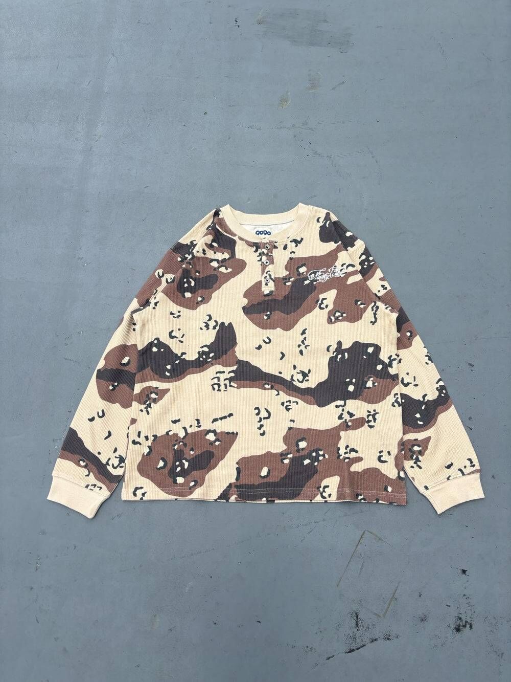 【9090】0328發售 Cursive Logo Henley Neck Thermal L/S Tee