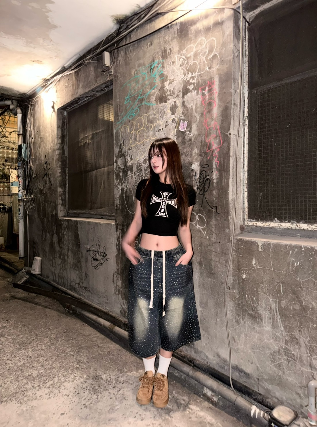 (GOAL) 滿鑽七分褲 男女款 8520