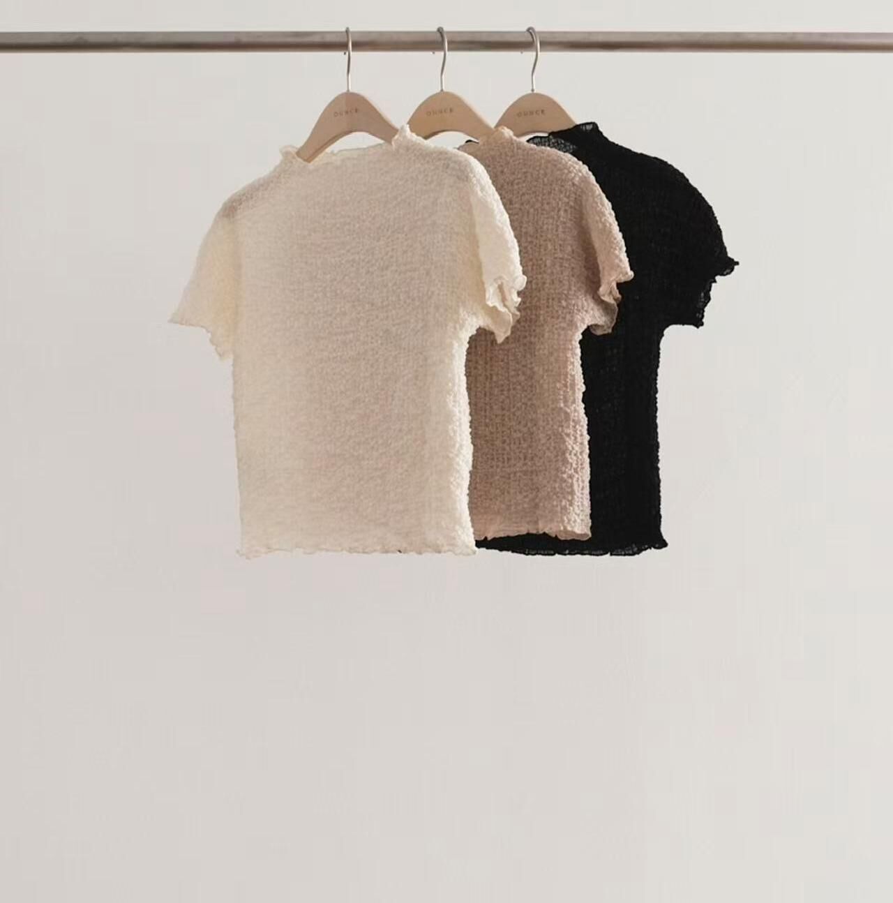 OU6071 木耳邊皺皺上衣