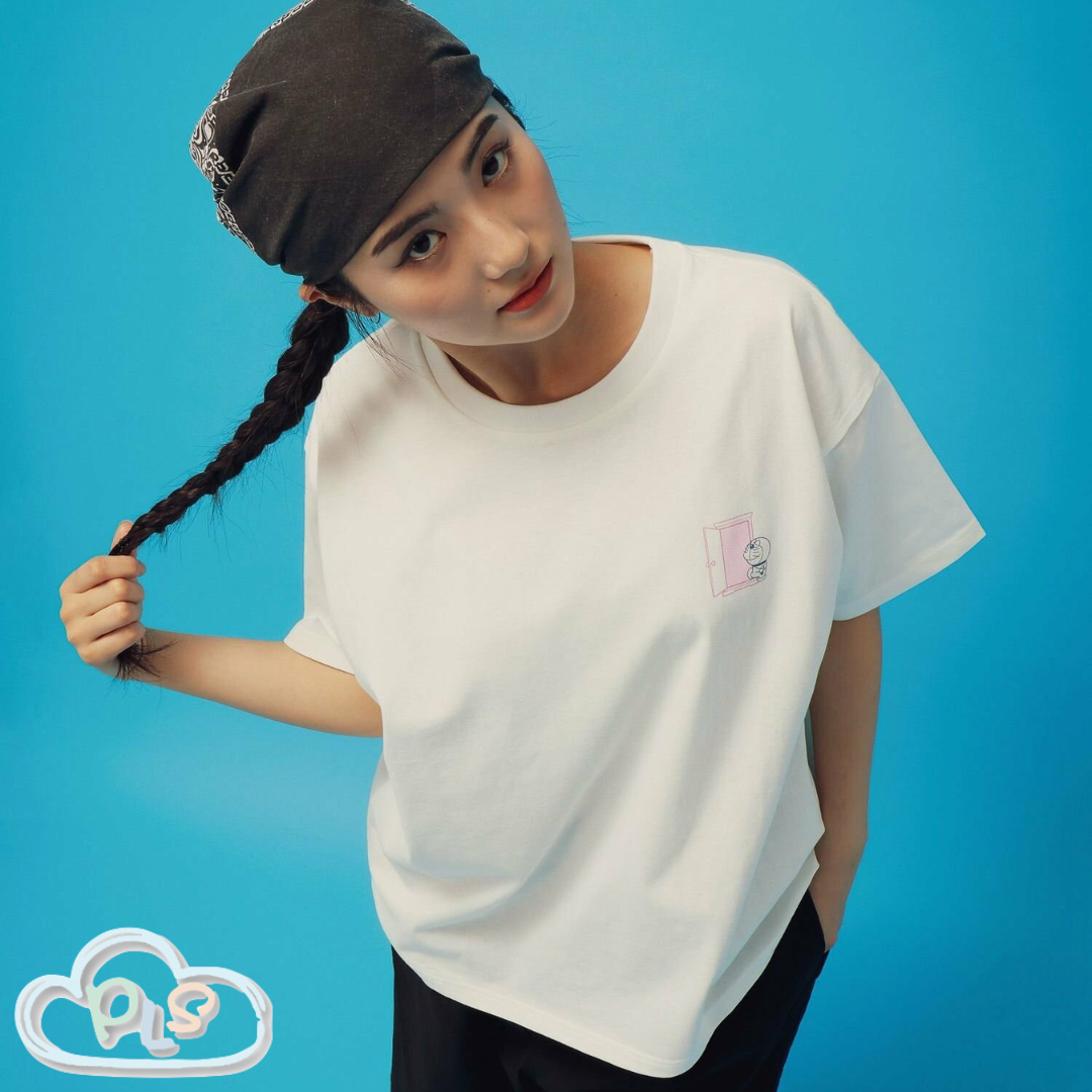 現貨 男女同款短袖  GENTLE FUTURE T-Shirt（隨意門） 多啦A夢 Global Work 米白色 #22978-1