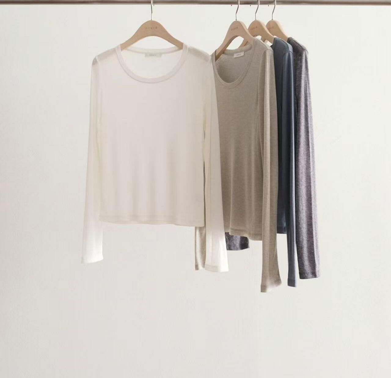 OU6073 透膚圓領長袖T