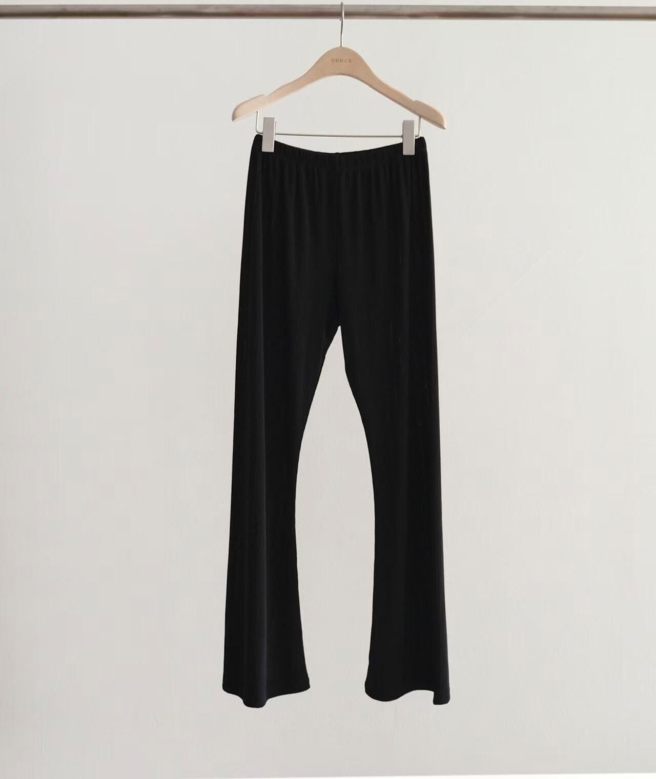 OU6077 貼腳彈性喇叭褲