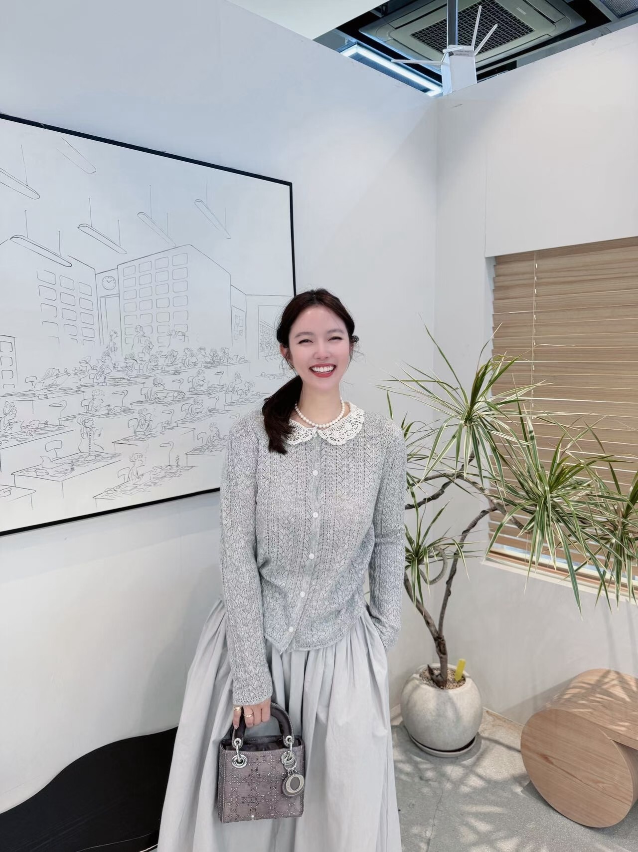 AB6029 古董娃娃織紋排扣上衣