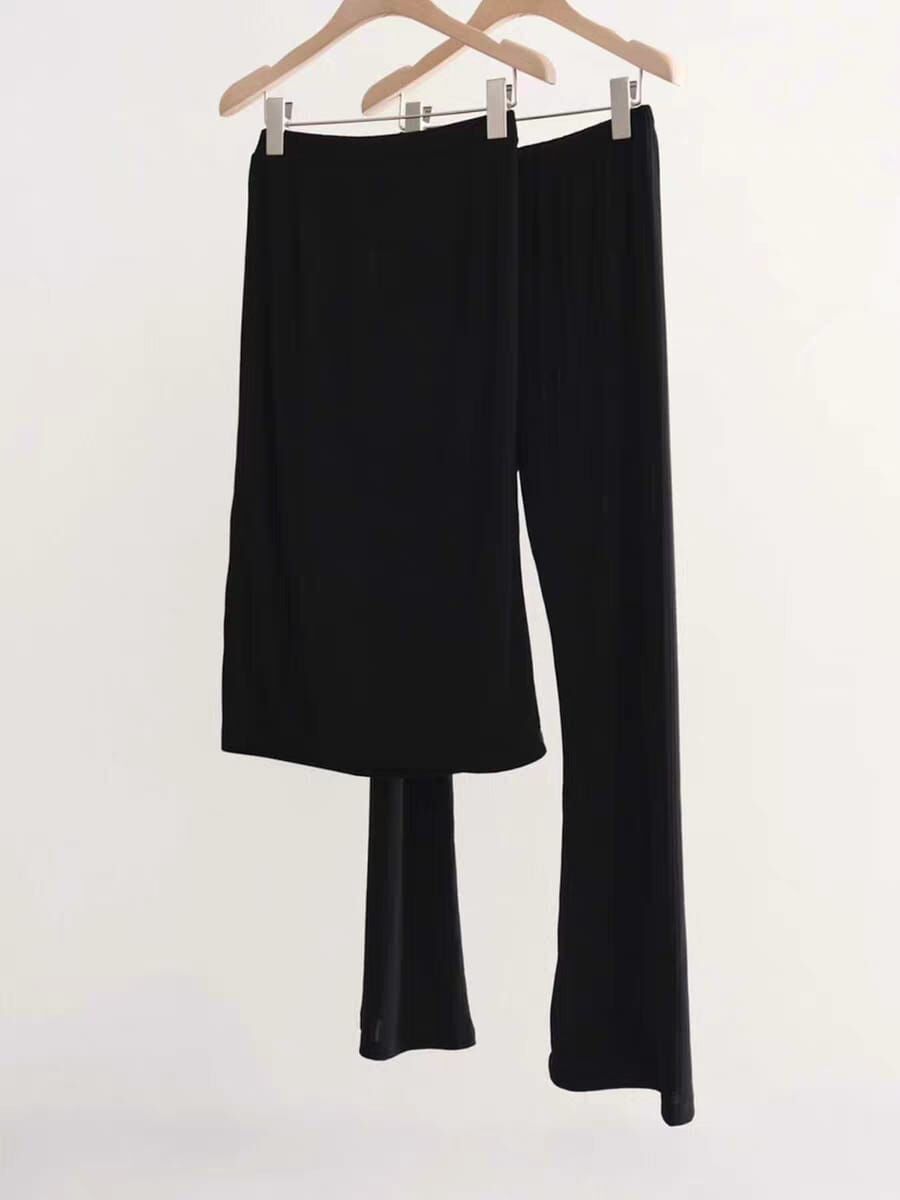 OU6078 棉質彈性長裙