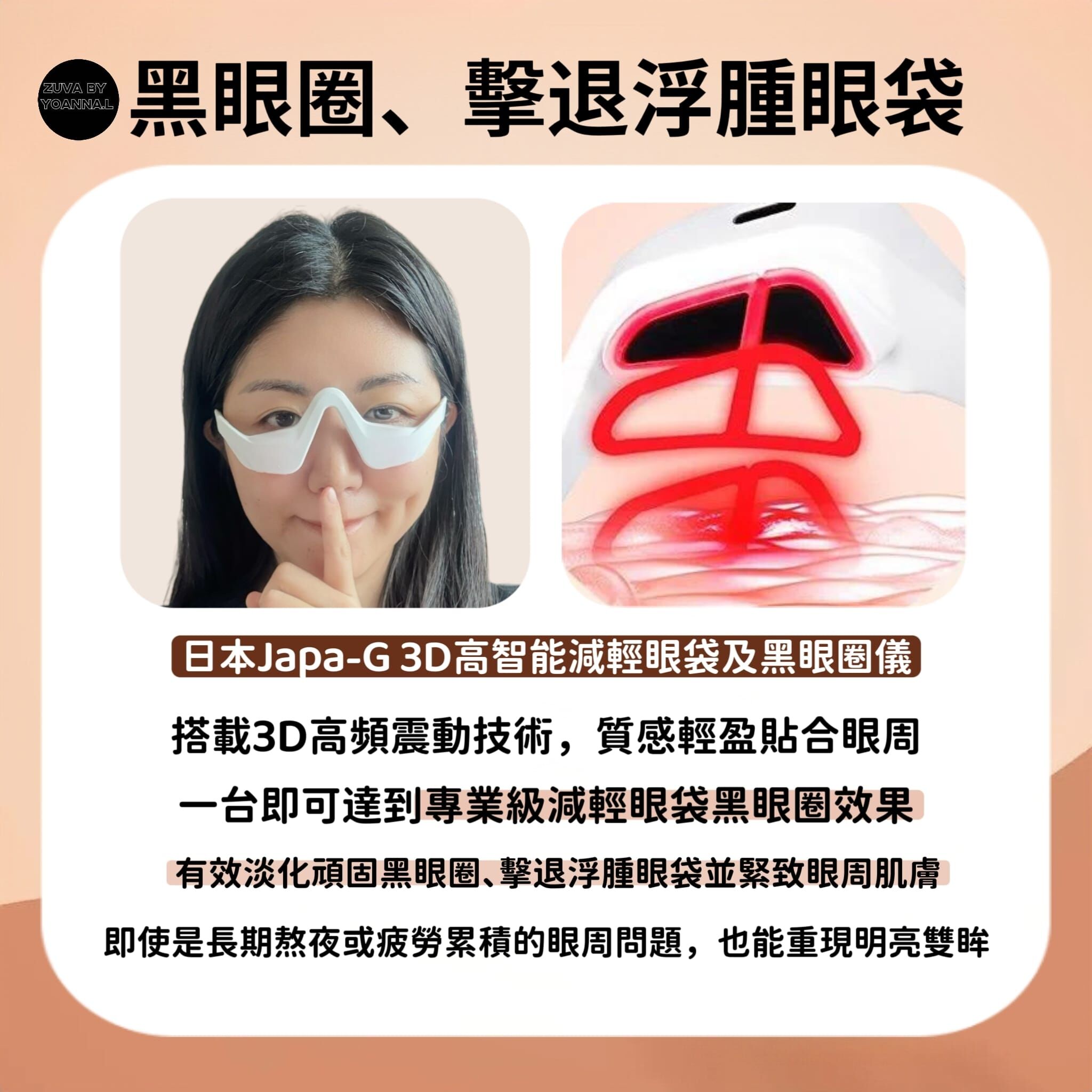 日本家具品牌Japa-G 3D  高智能減輕眼袋及黑眼圈儀R428
