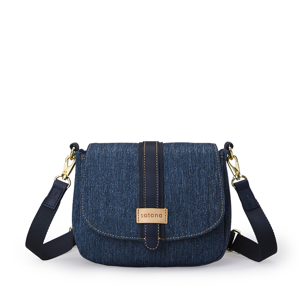 Denim 小型馬鞍包-深丹寧藍
