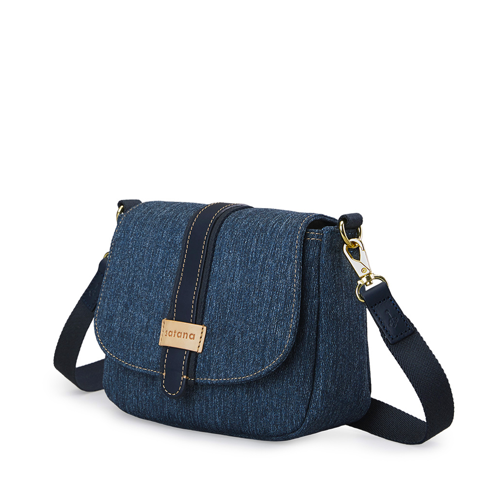 Denim 小型馬鞍包-深丹寧藍