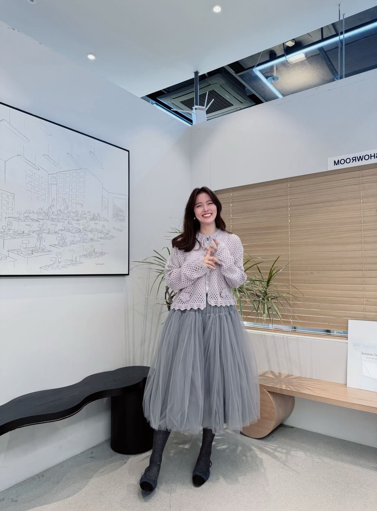 AB6041 立體花針織綁帶罩衫