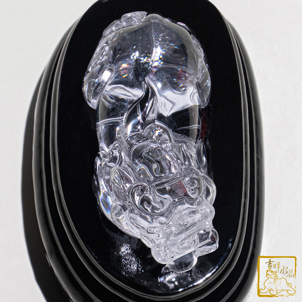 白水晶貔貅 119g 咬錢神獸