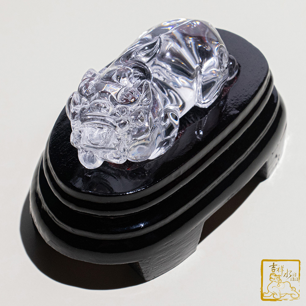 白水晶貔貅 119g 咬錢神獸