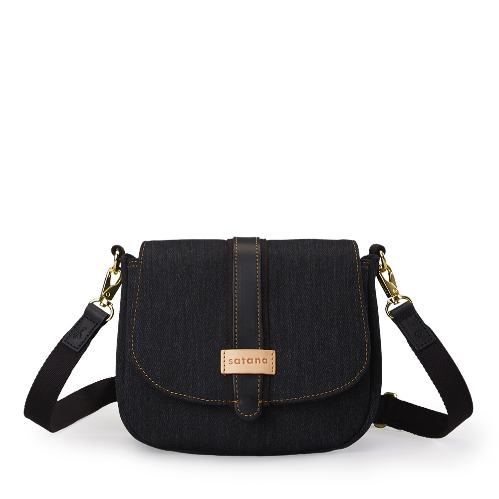 Denim 小型馬鞍包-丹寧黑