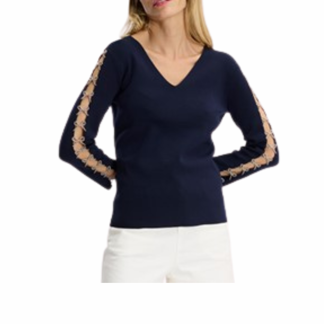 1LU0330-004 [LEO & UGO] Sweater Navy Blue #AE118-NAVY (EU)